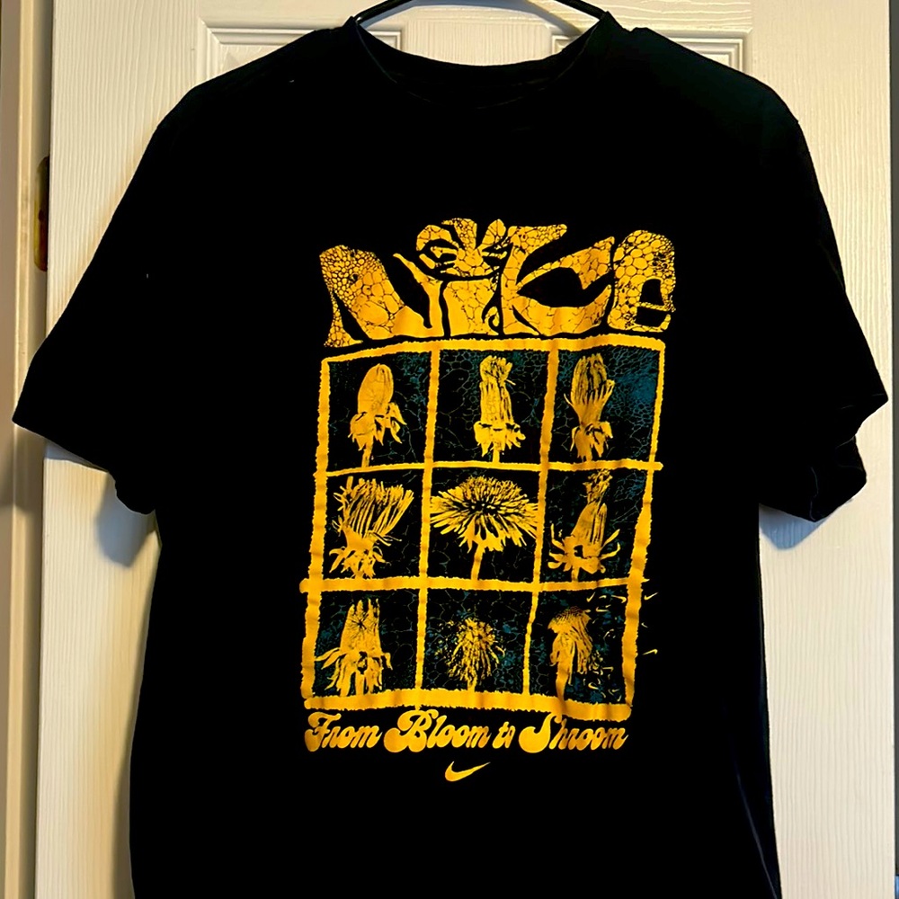 Nike Black Tee with Vibrant Yellow Graphic